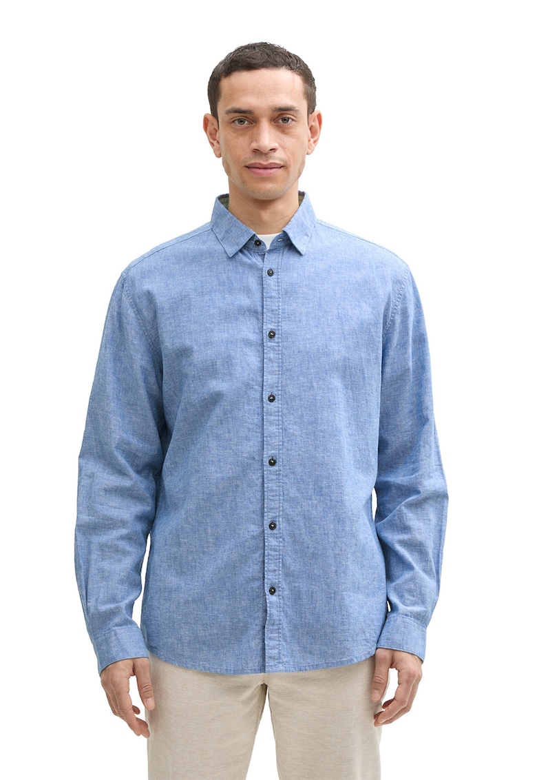 Camasa din amestec de in cu maneci lungi