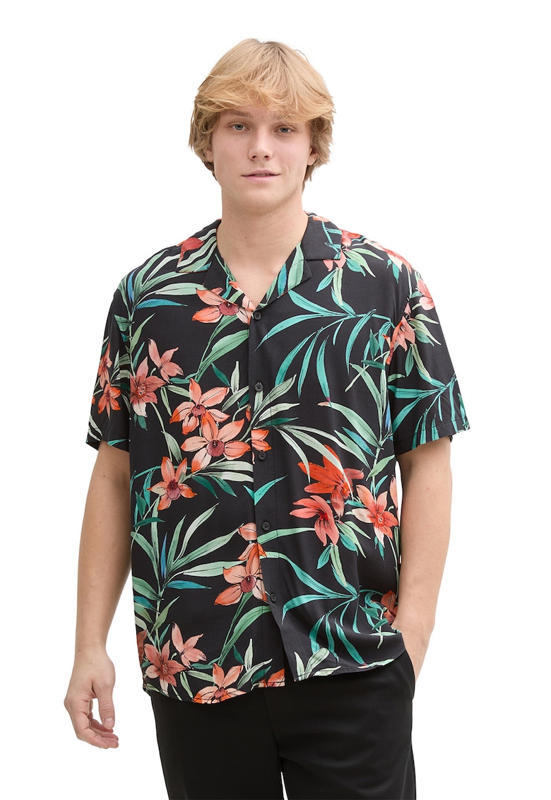 Camasa cu maneci scurte si model tropical Camasa cu maneci scurte si model tropical