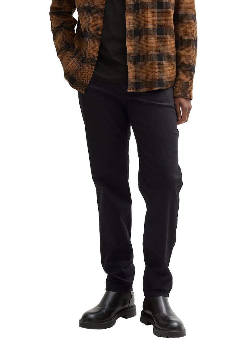 Pantaloni uni cu talie medie