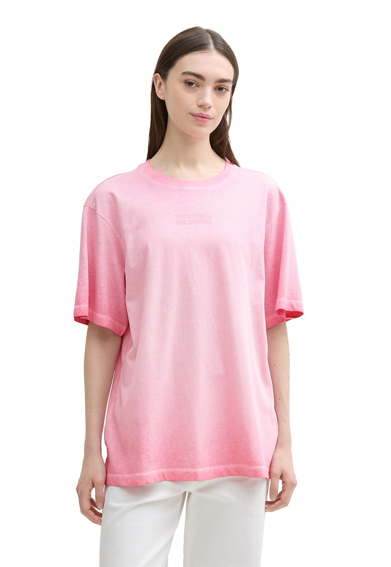 Tricou supradimensionat cu model uni