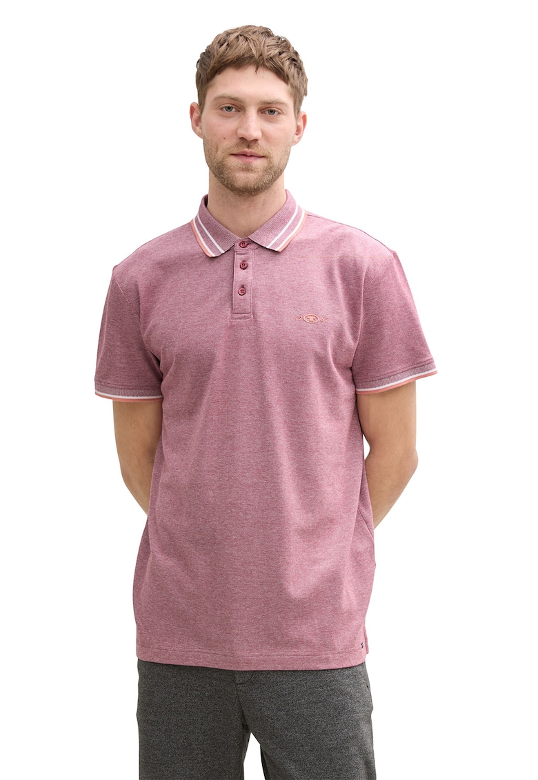 Tricou polo cu detalii contrastante