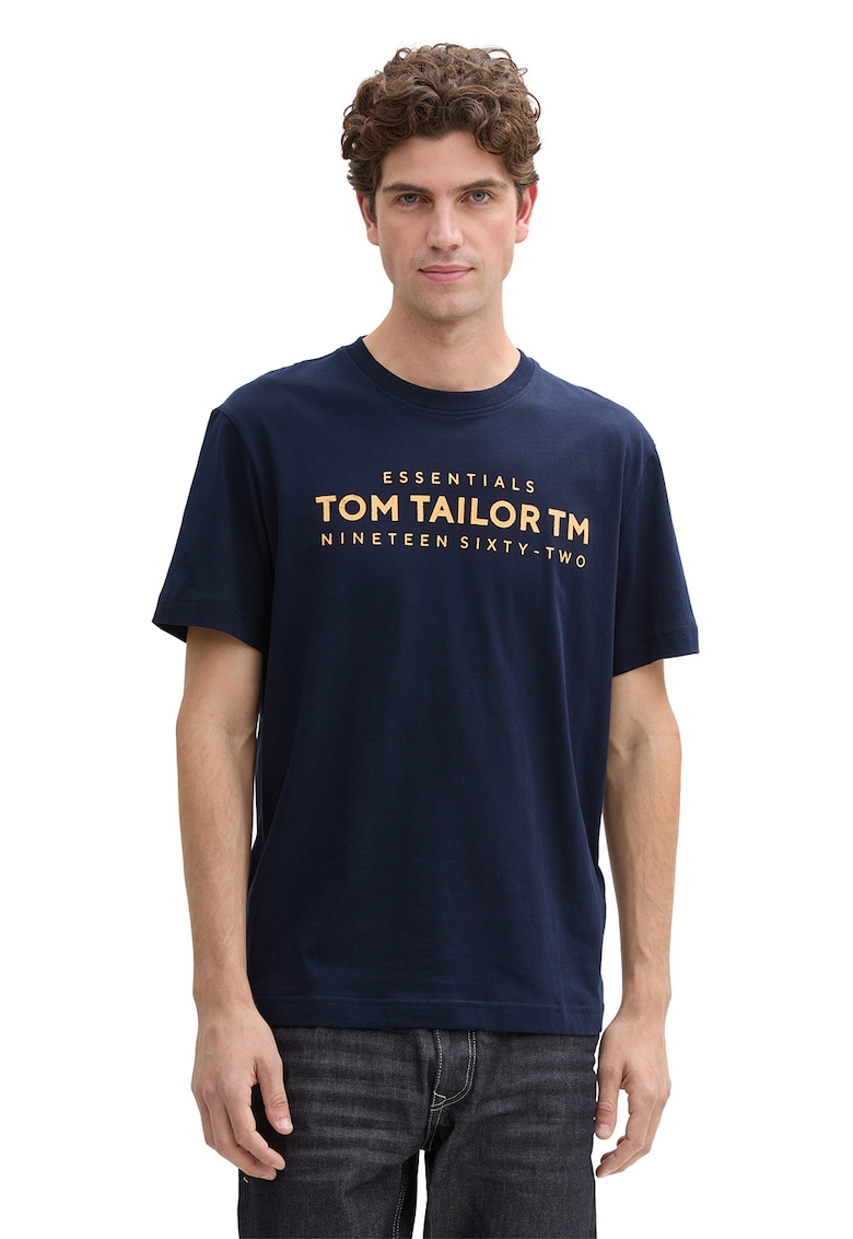 Tricou de bumabc cu imprimeu logo - Bleumarin