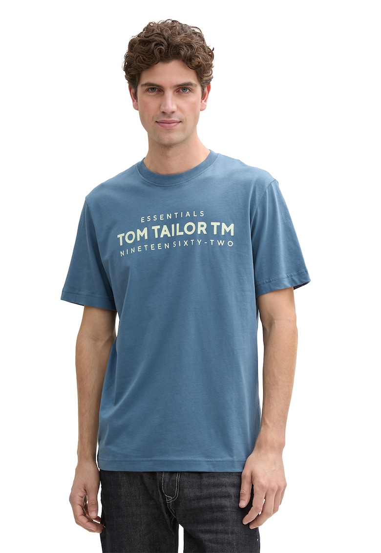 Tricou de bumabc cu imprimeu logo - Albastru prafuit