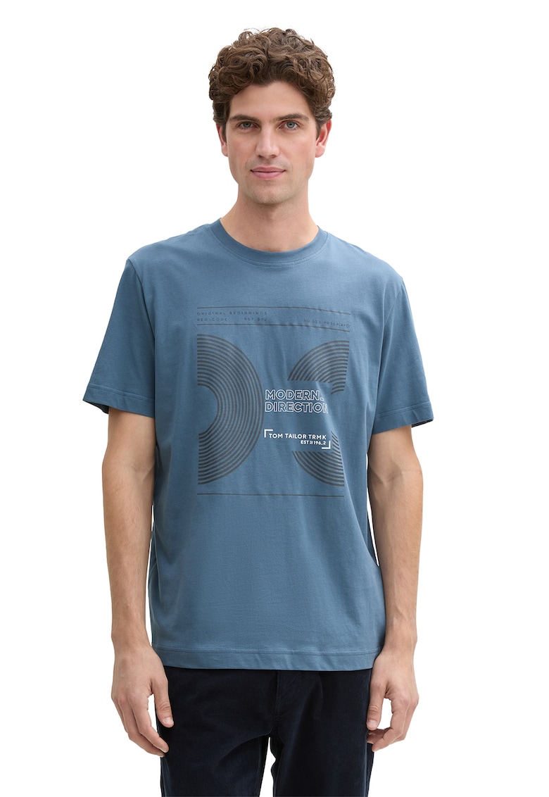 Tricou de bumbac cu imprimeu pe piept