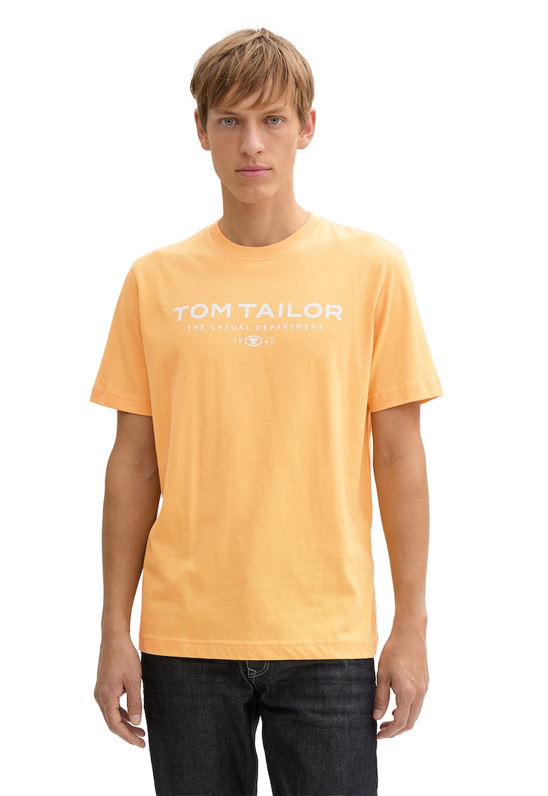 Tricou de bumbac cu imprimeu logo - Galben