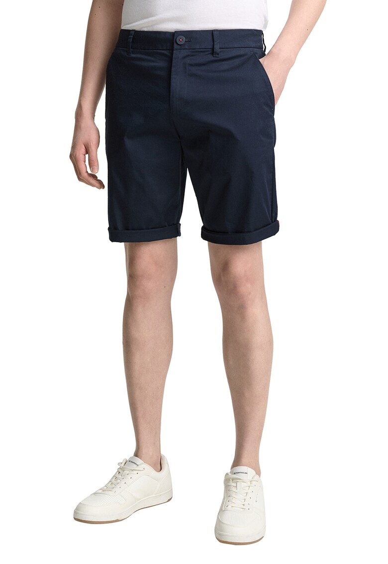 Pantaloni scurti din amestec de bumbac - Bleumarin