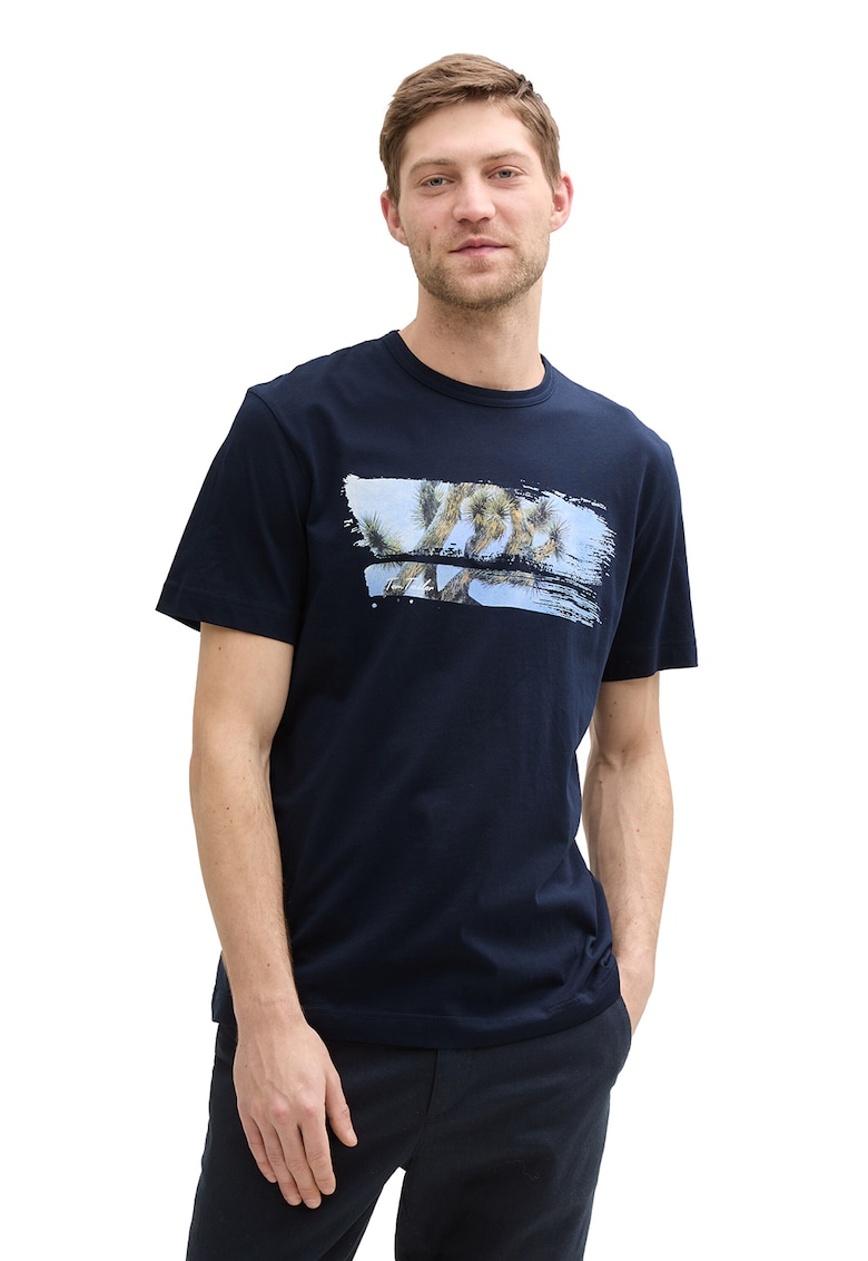 Tricou de bumbac cu palmier