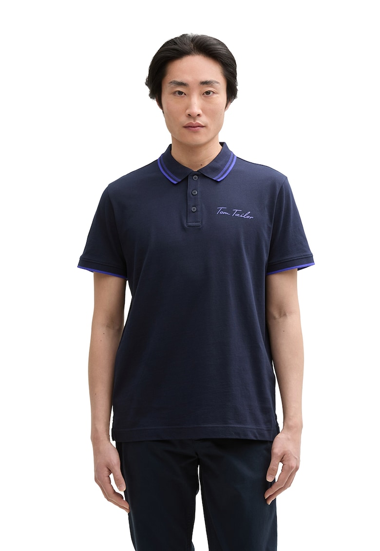 Tricou polo cu logo discret