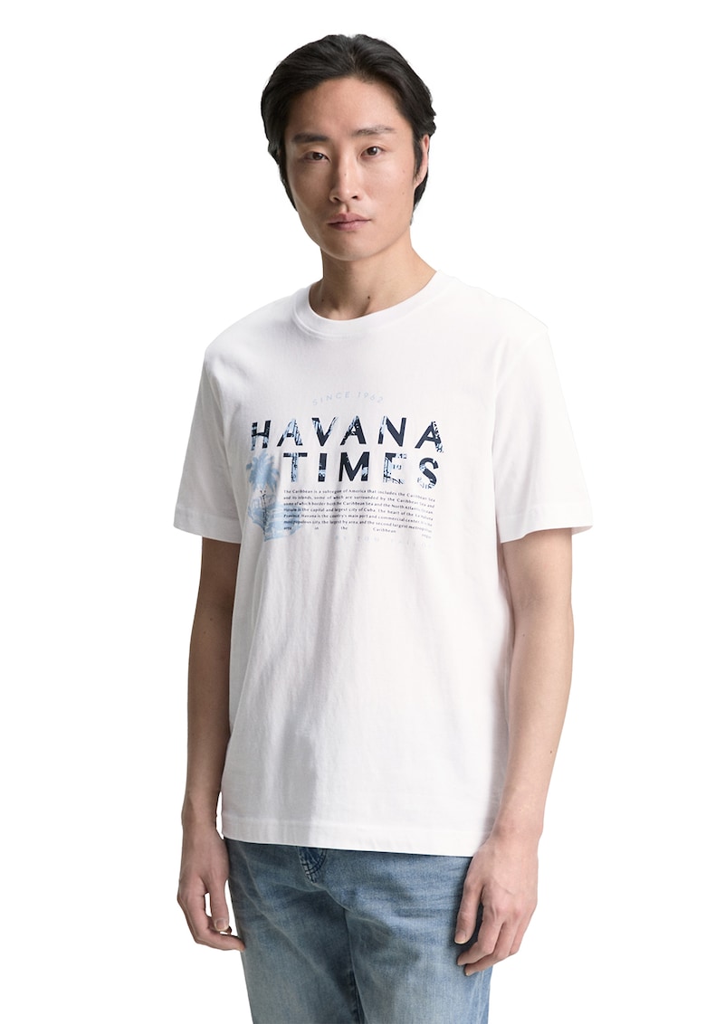 Tricou de bumbac cu imprimeu - Alb