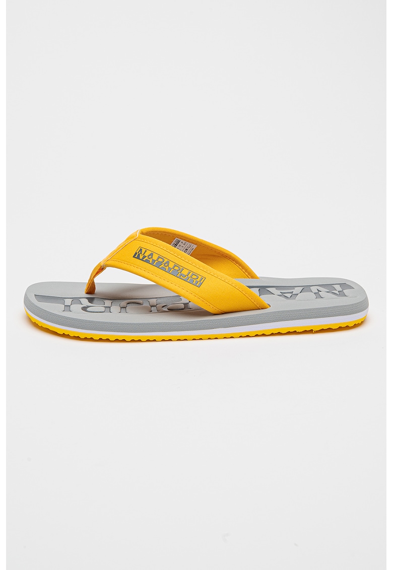 Papuci flip-flop cu imprimeu logo Canvas