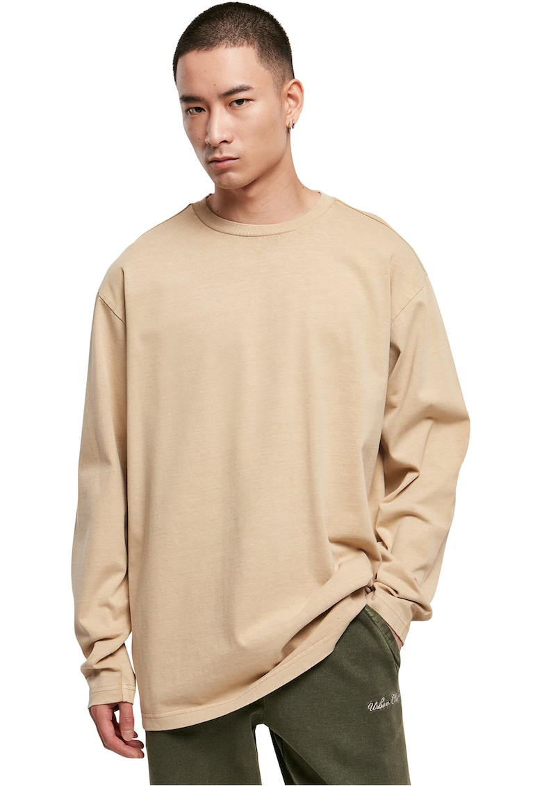 Bluza de bumbac cu decolteu la baza gatului