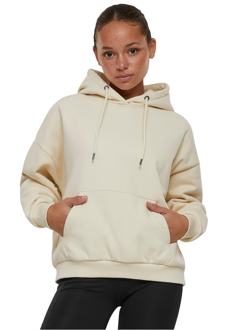 Hanorac cu buzunar kangaroo - Crem