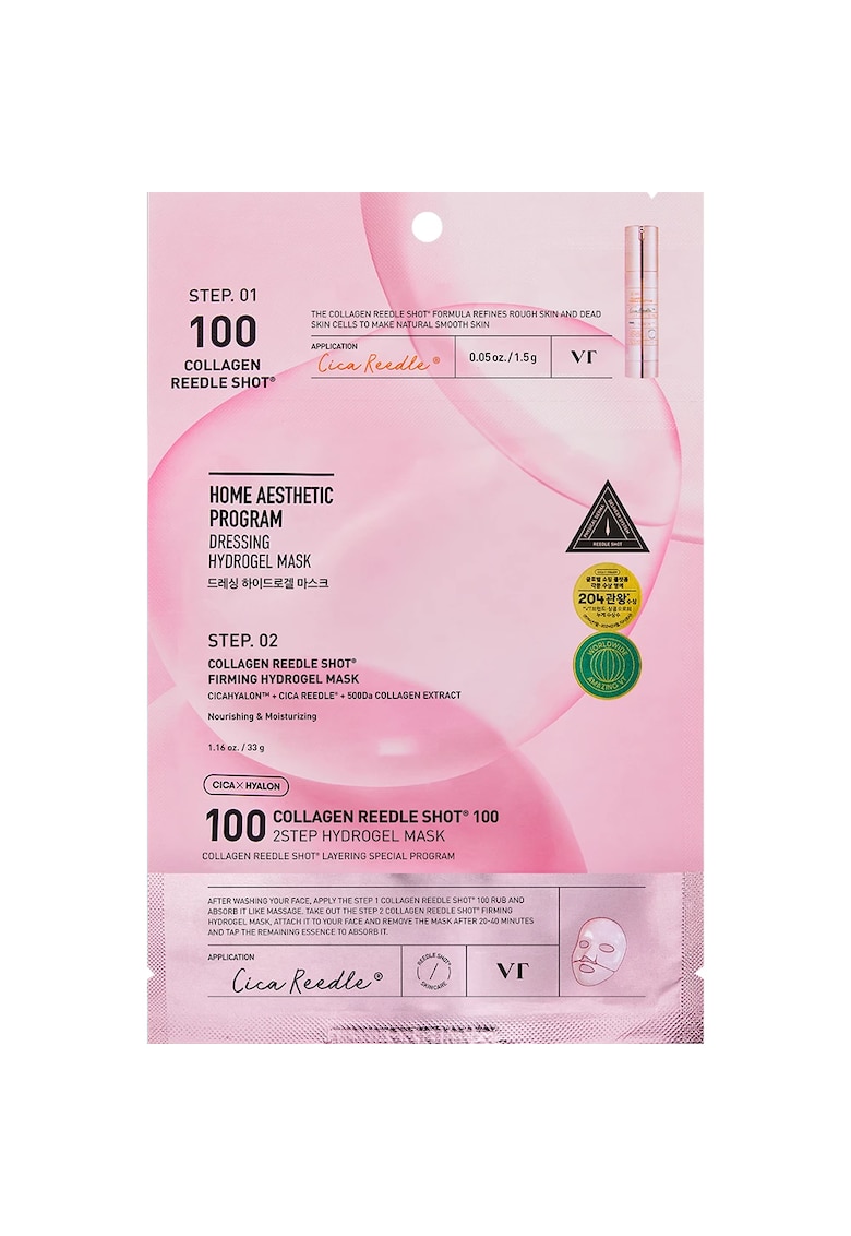 Masca de fata cu hidrogel - Collagen Reedle Shot 100 2 step Mask - 33 gr + 1.5 gr