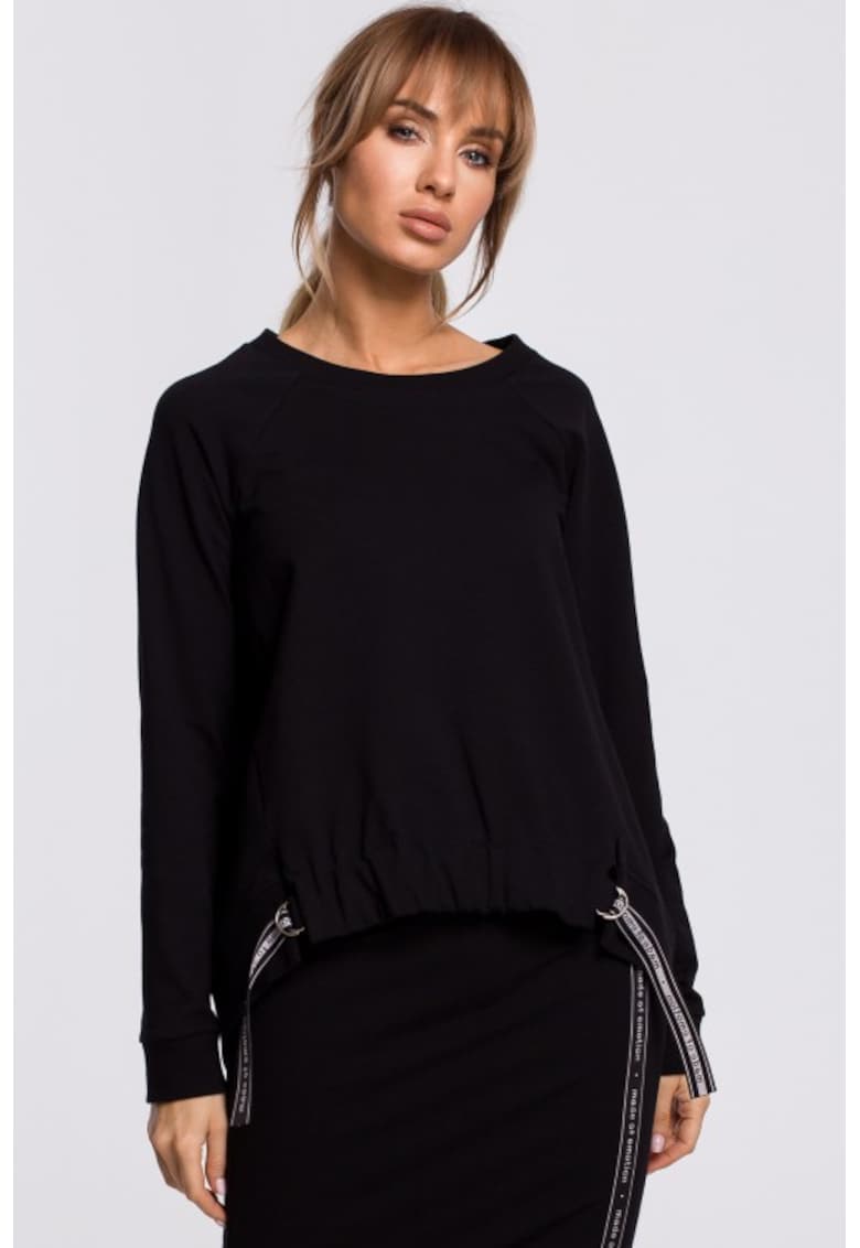 Bluza cu catarame si benzi decorative -