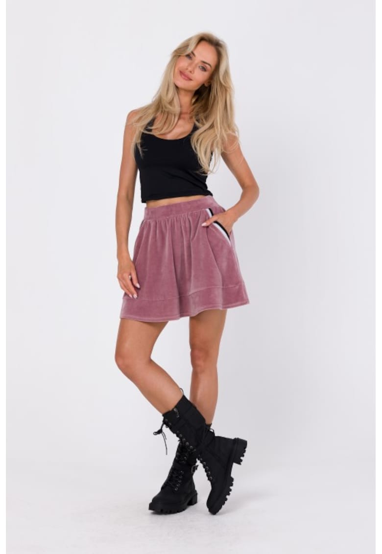 Fusta mini din catifea -