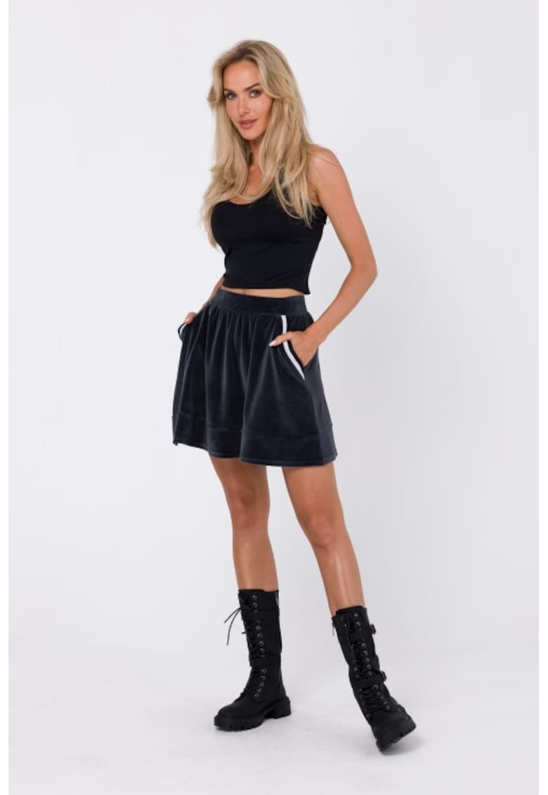 Fusta mini din catifea -