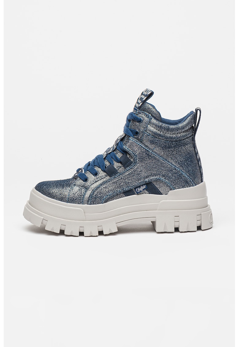 Pantofi sport demi-wedge cu model