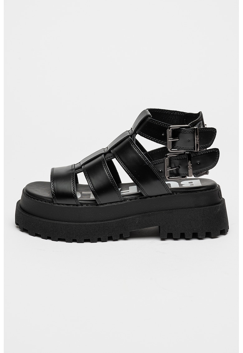 Sandale demi-wedge - Negru