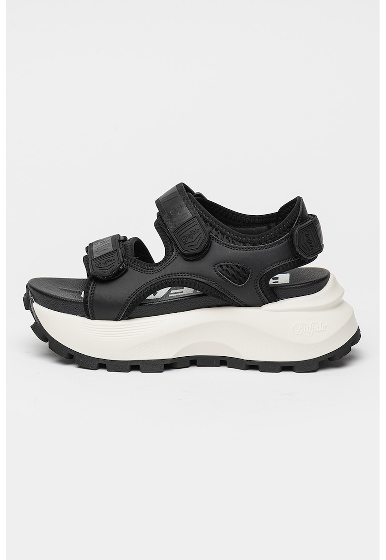 Sandale wedge cu velcro