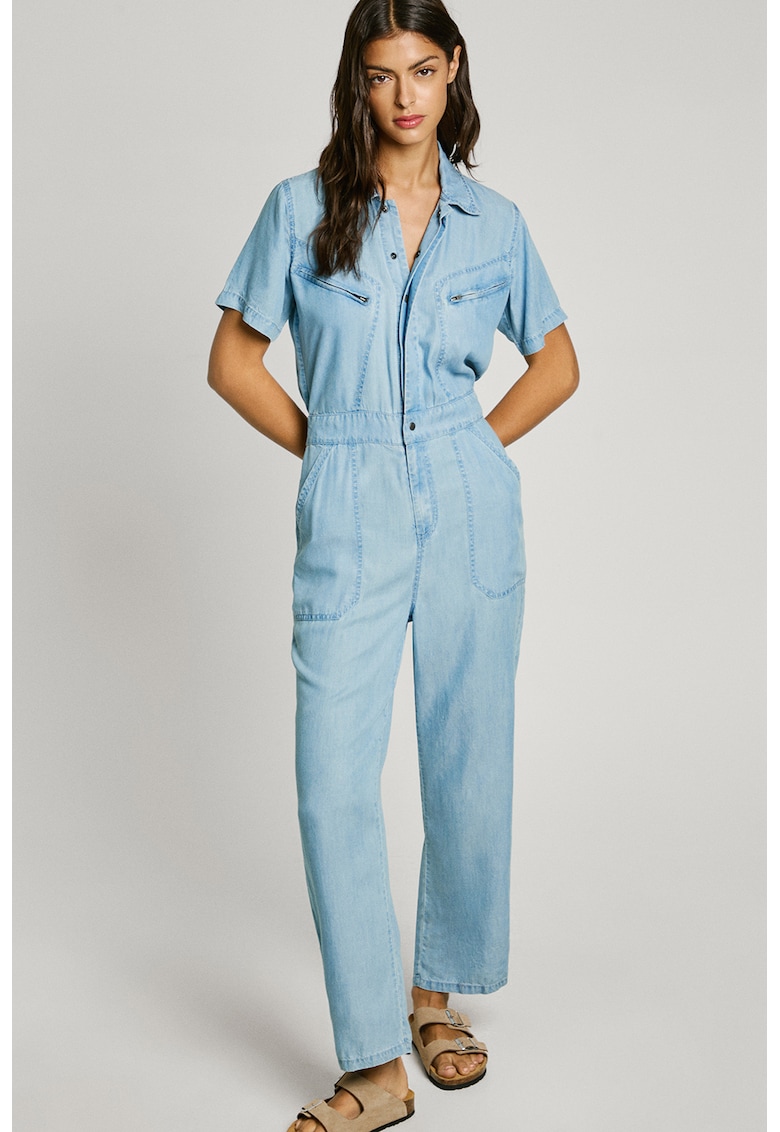 Salopeta de lyocell cu capse