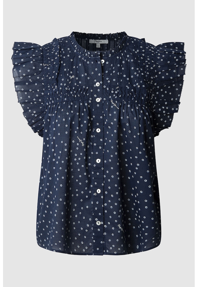 Bluza cu maneci scurte si buline