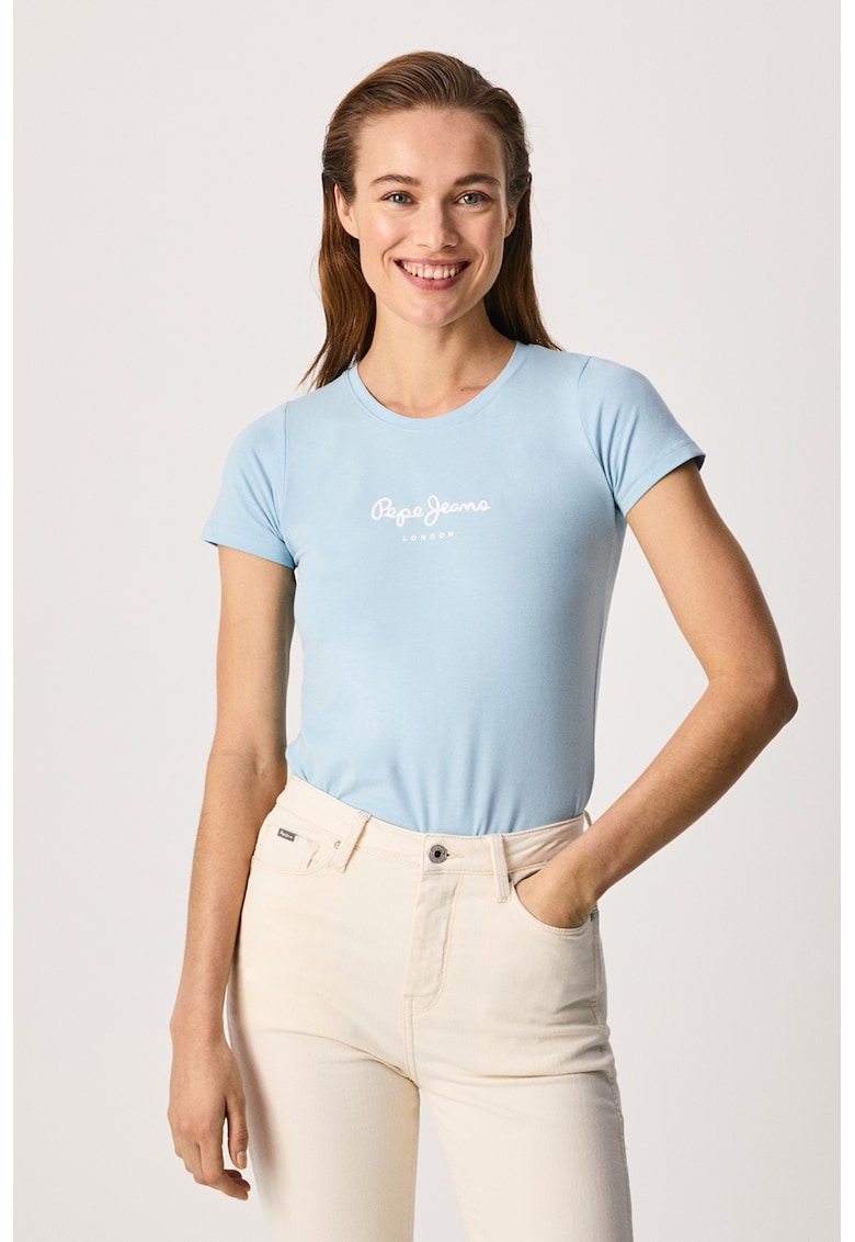 Tricou slim fit cu logo