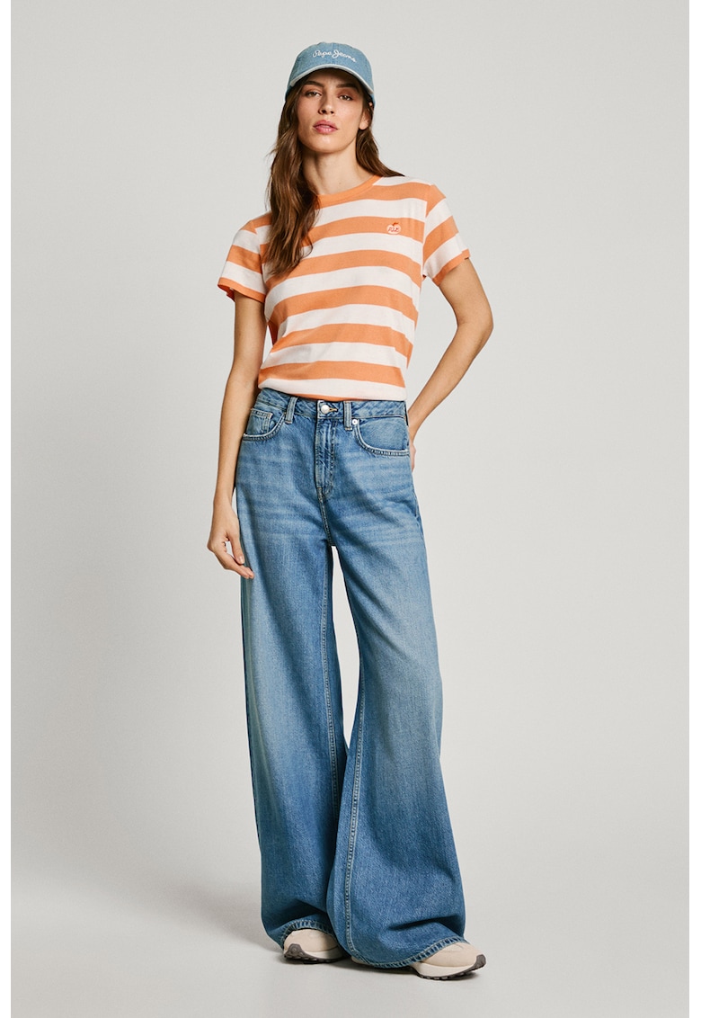 Tricou in dungi cu decolteu rotund