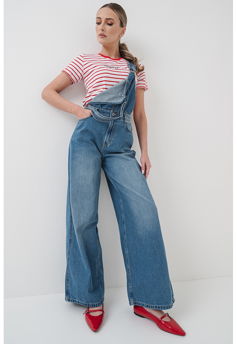 Tricou cu decolteu rotund si model in dungi