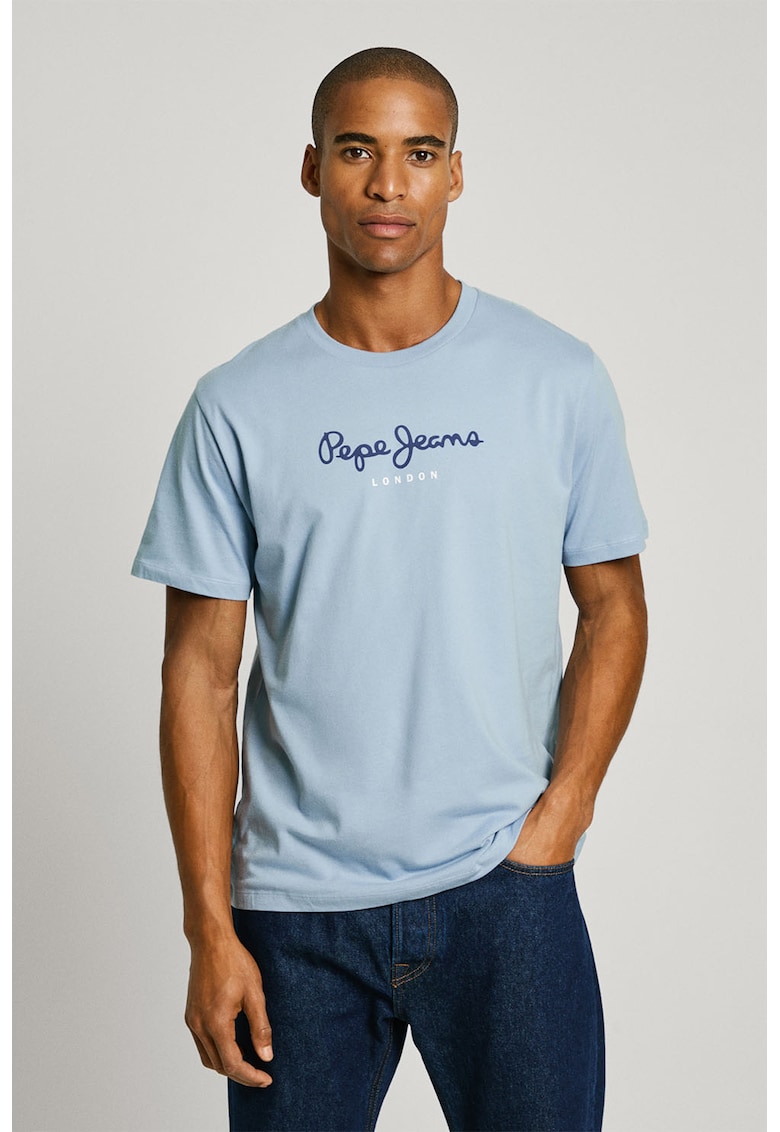 Pepe Jeans London Tricou din bumbac Eggo - Albastru glaciar