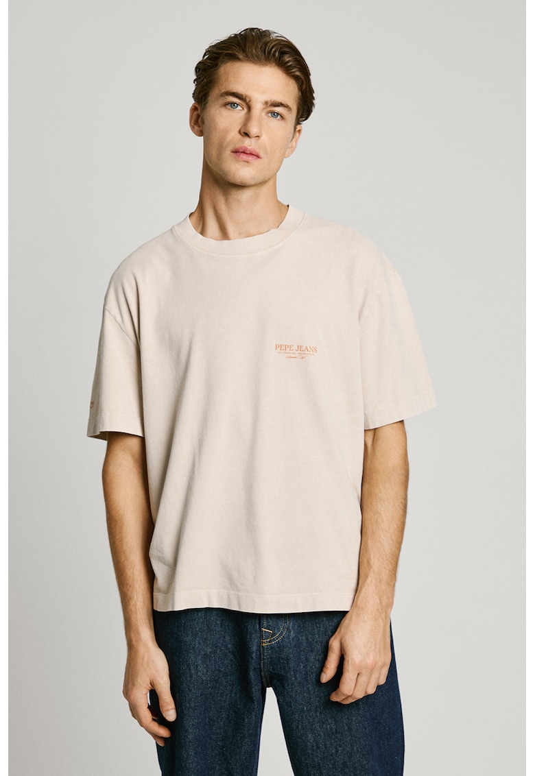 Tricou de bumbac cu imprimeu pe spate