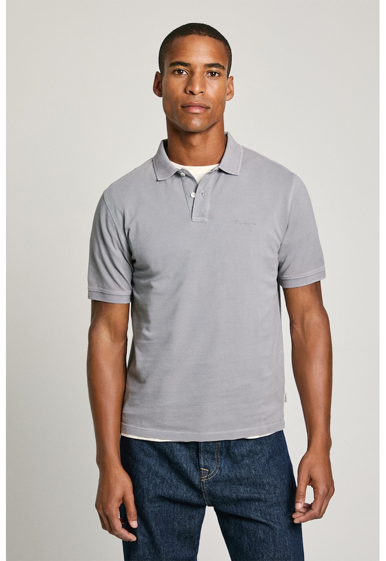 Tricou polo din bumbac pique