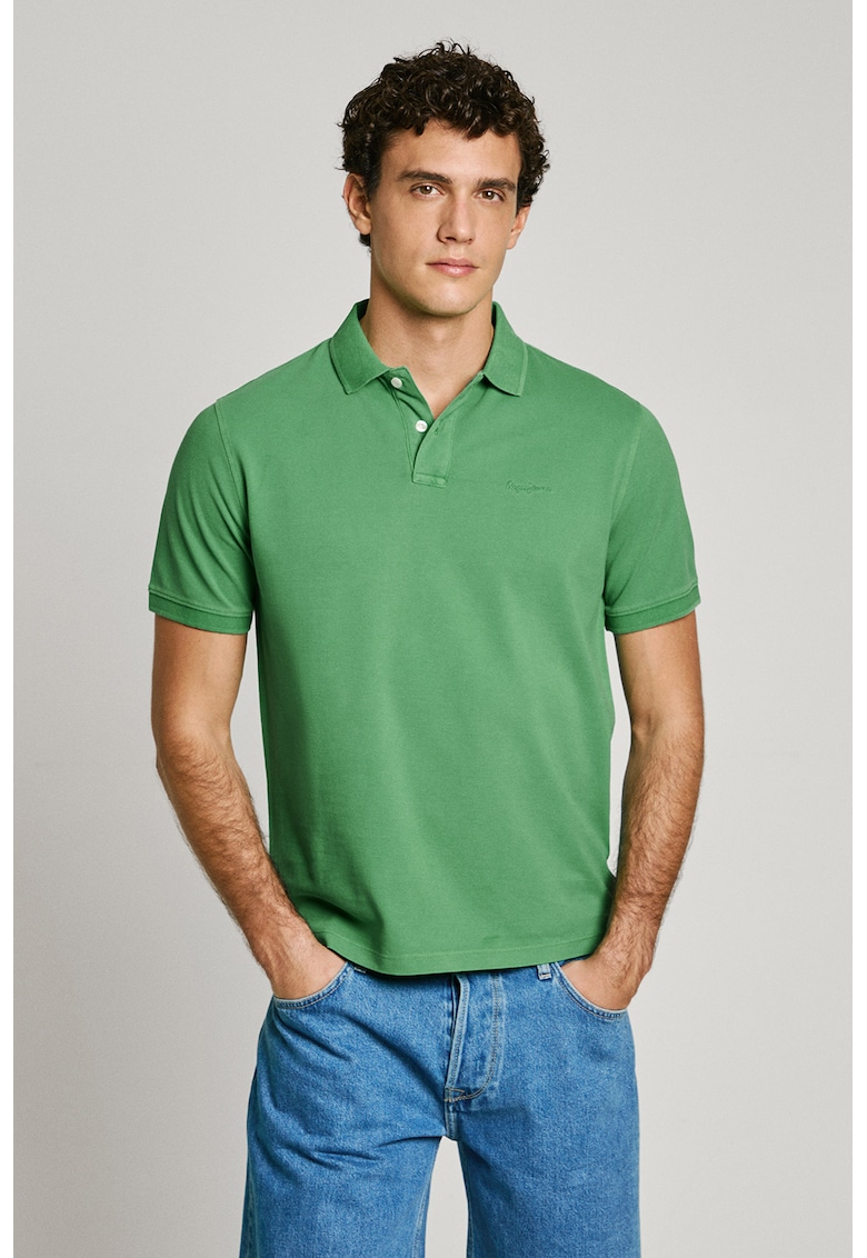 Tricou polo din bumbac pique