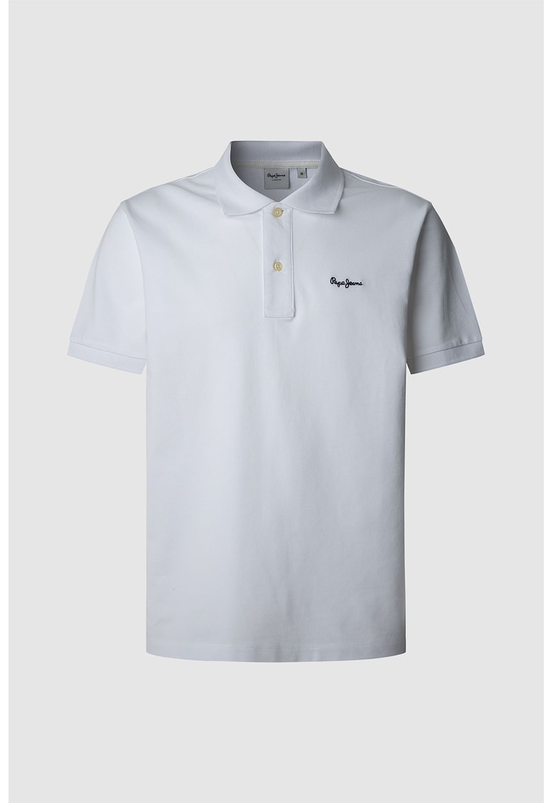 Pepe Jeans London Tricou polo din bumbac - Alb optic