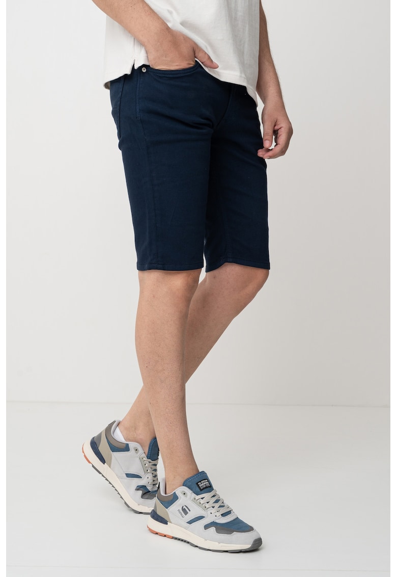 Blugi scurti cu croiala slim-fit - Bleumarin