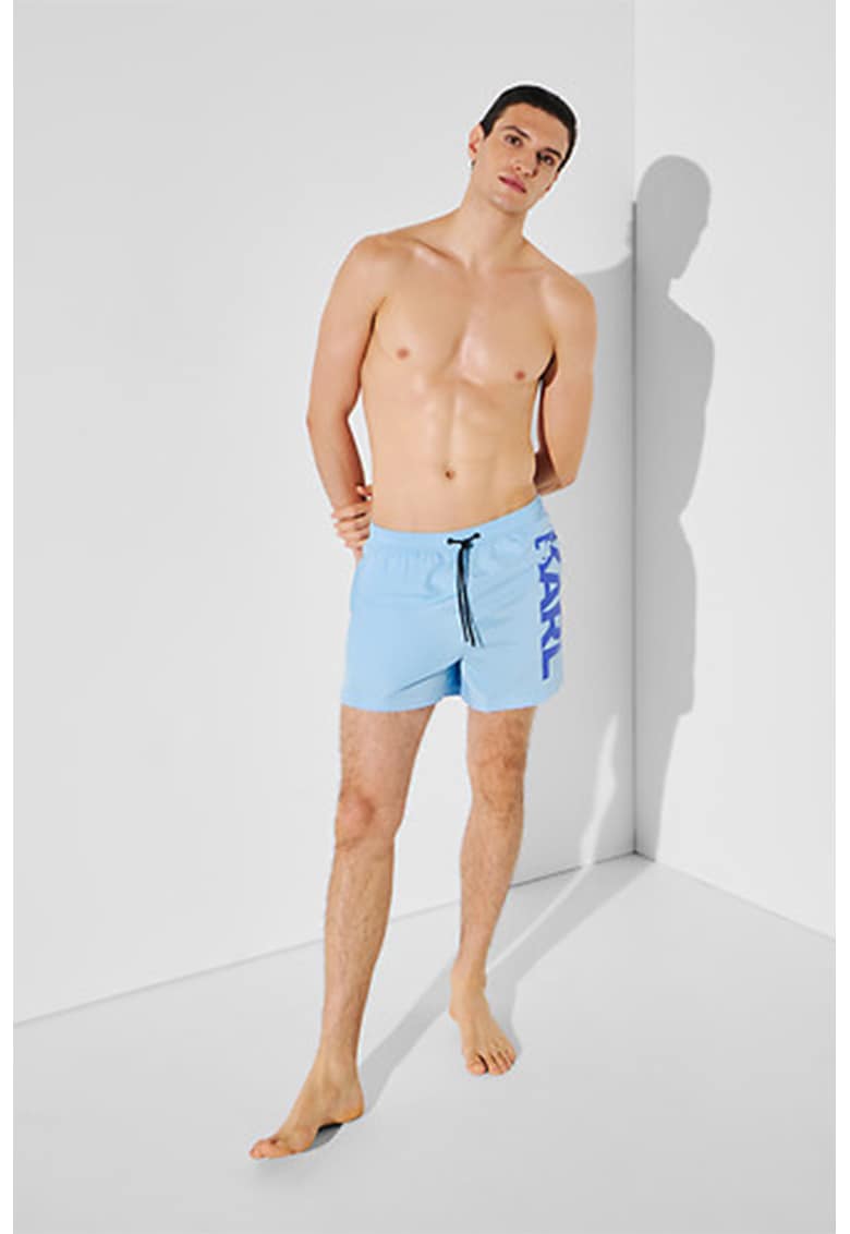 Pantaloni scurti de baie cu logo supradimensionat
