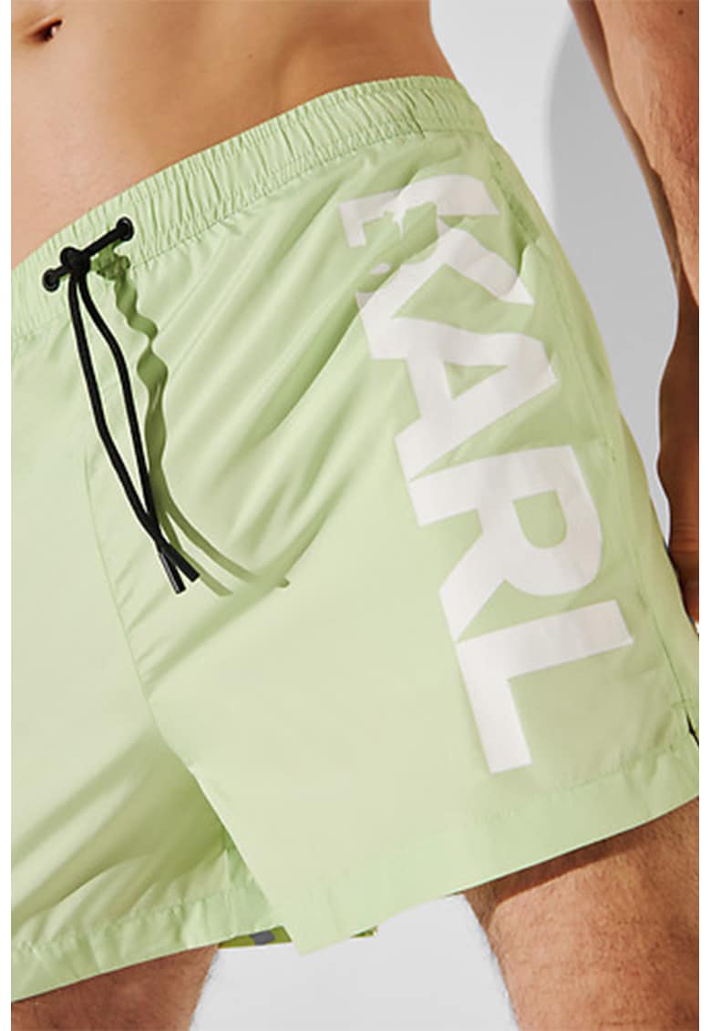 Pantaloni scurti de baie cu logo supradimensionat