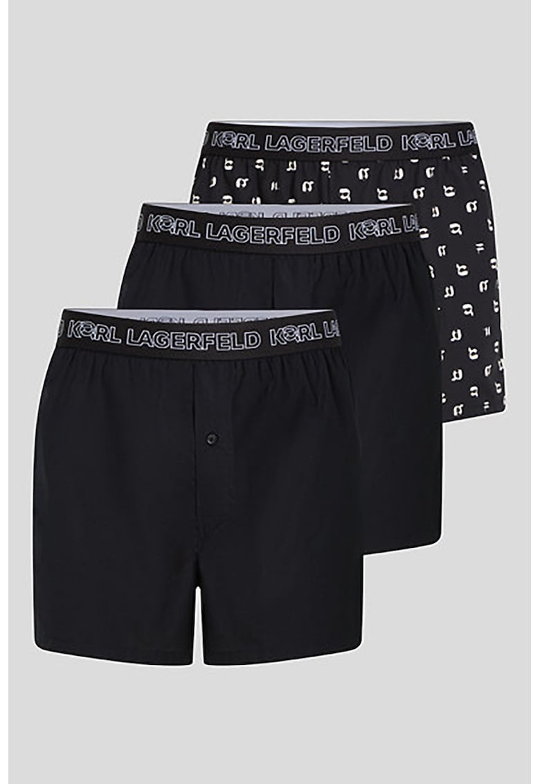 Set de boxeri cu model logo si grafic- 3 perechi