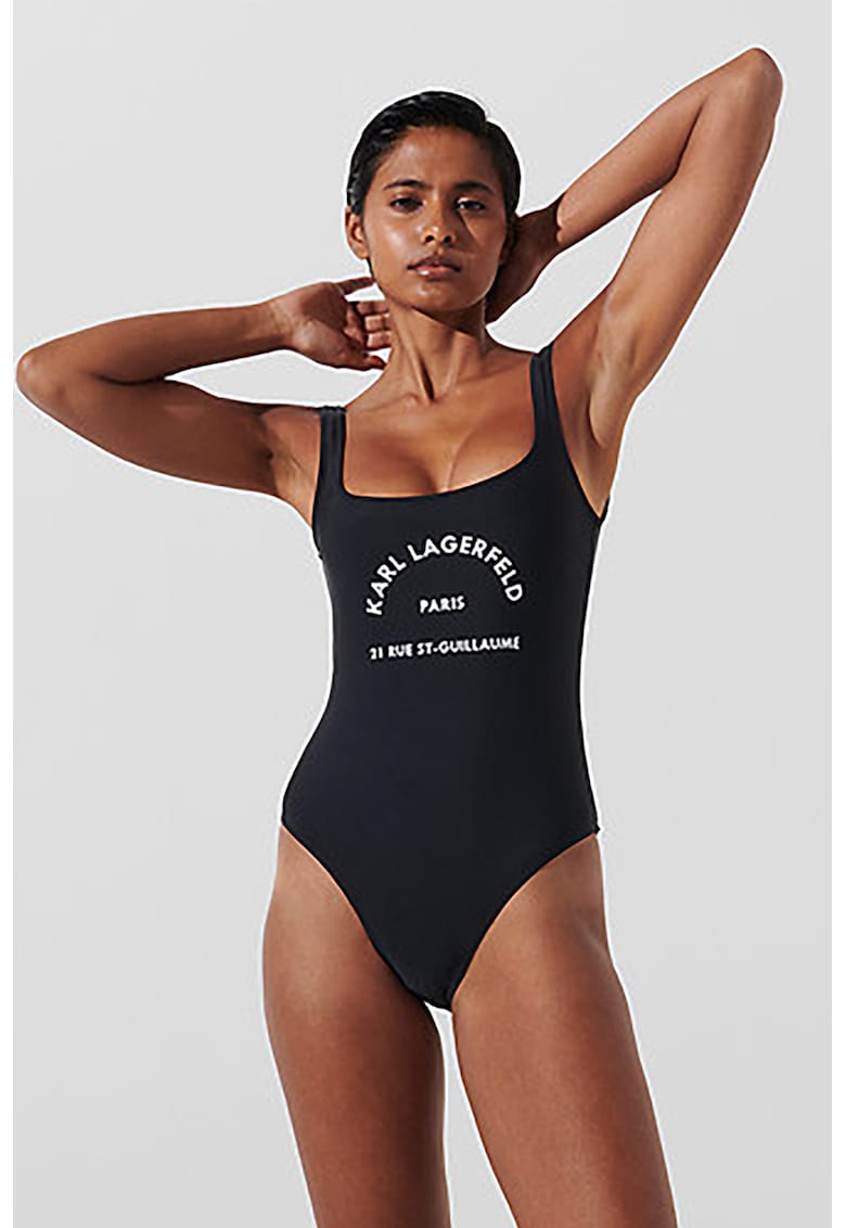 Costum de baie intreg cu imprimeu logo Costum de baie intreg cu imprimeu logo