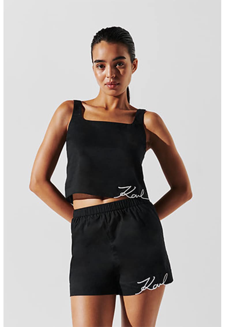 Top din bumbac cu logo