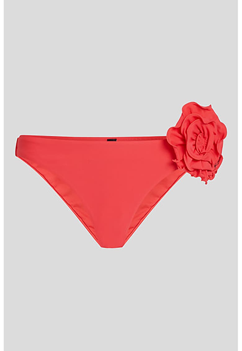 Slip de baie cu detaliu floral - Coral
