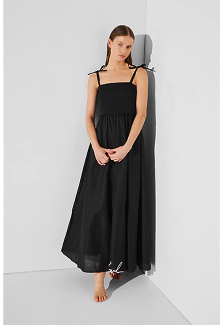 Rochie de plaja din bumbac cu maneci lungi