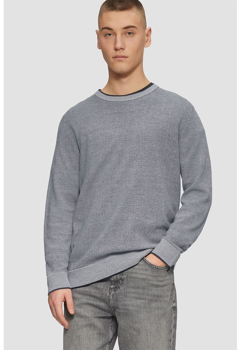 Pulover uni cu decolteu la baza gatului - Gri carbune