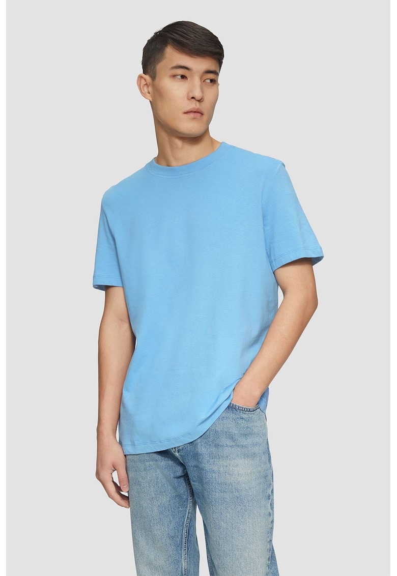 Tricou cu decolteu la baza gatului - din bumbac