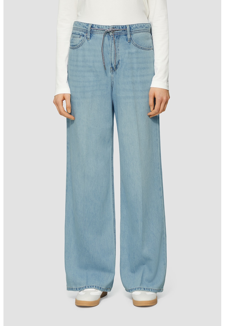 Blugi cu croiala ampla si snur in talie
