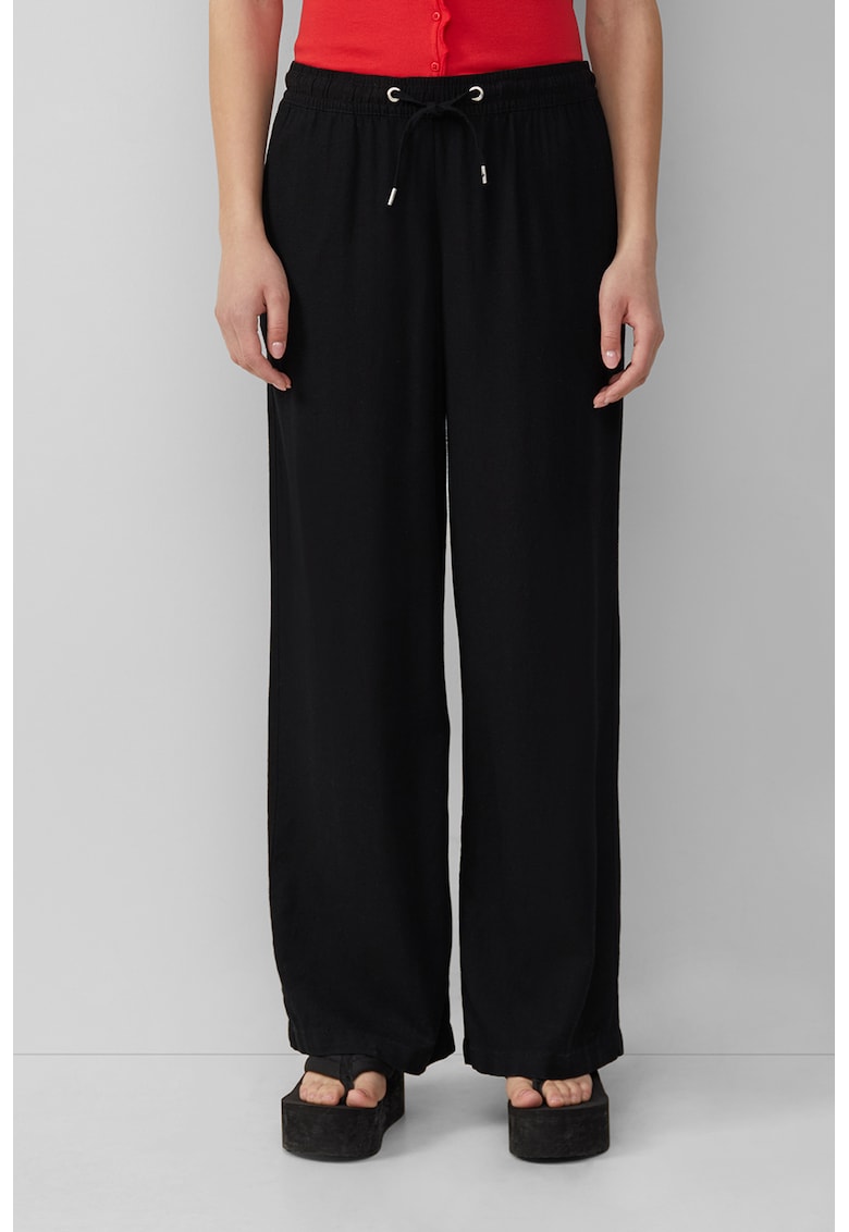 Pantaloni drepti din amestec de in