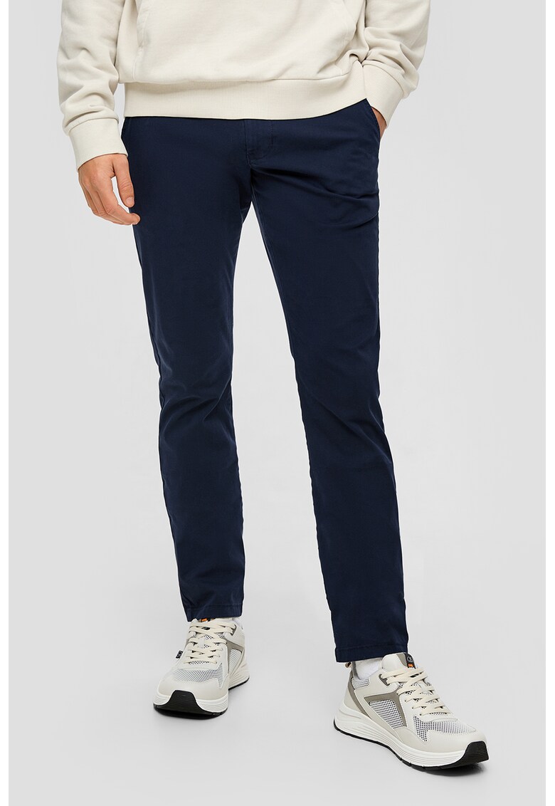 - Pantaloni chino slim fit - Bleumarin