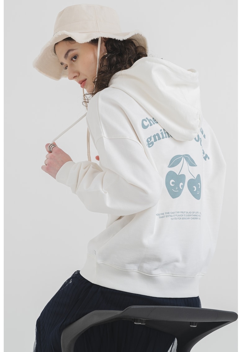 Hanorac cu imprimeu pe spate Hanorac cu imprimeu pe spate