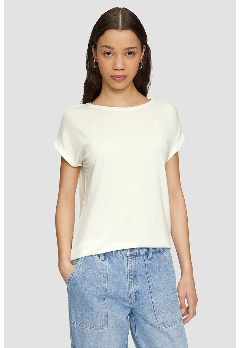 Tricou uni din amestec de lyocell