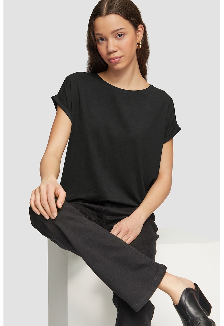 Tricou uni din amestec de lyocell