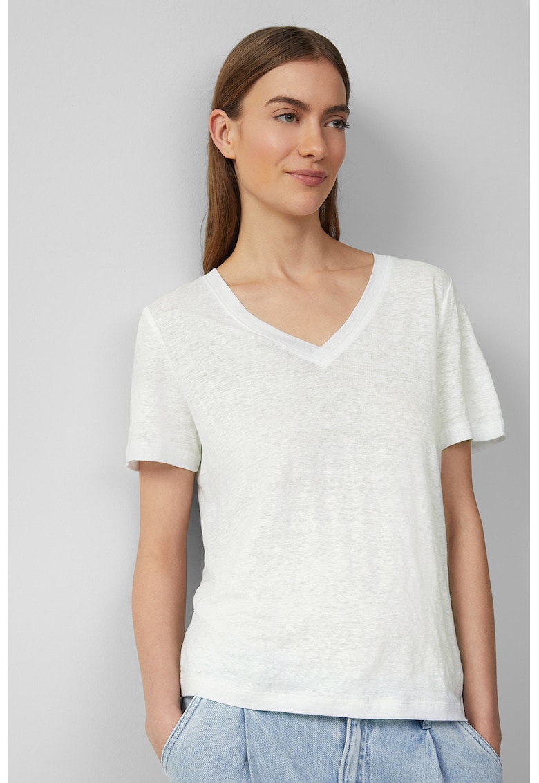 Tricou uni de in cu decolteu in V